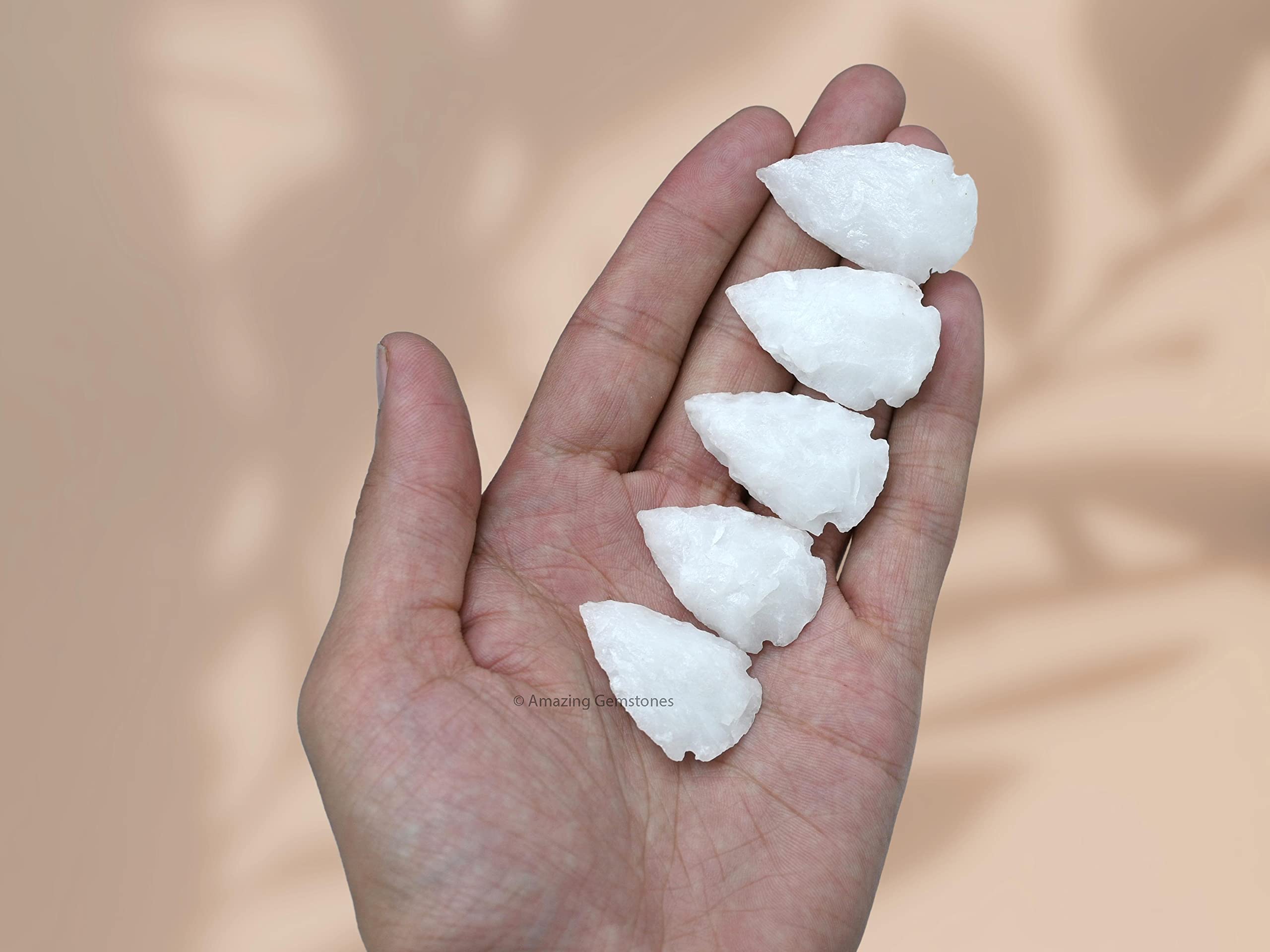 Amazing Gemstone snow quartz arrowhead collection for Native American decor ideas
