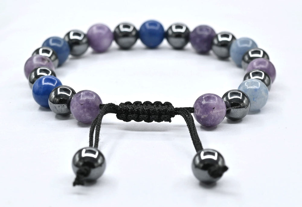 Amazing Gemstone Stop Drinking Bracelet adjustable band shows versatile fit