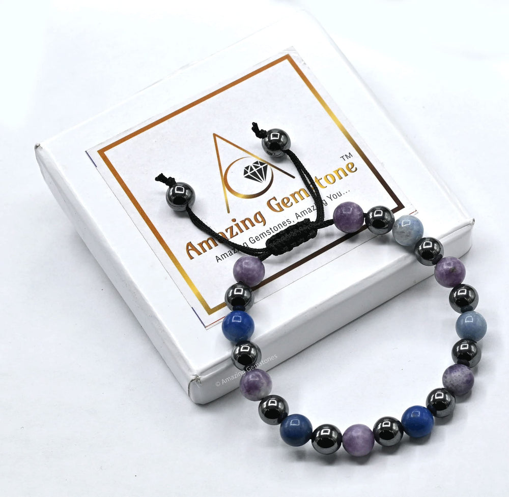 Amazing Gemstone Stop Drinking Bracelet on wrist demonstrates mindful habit support