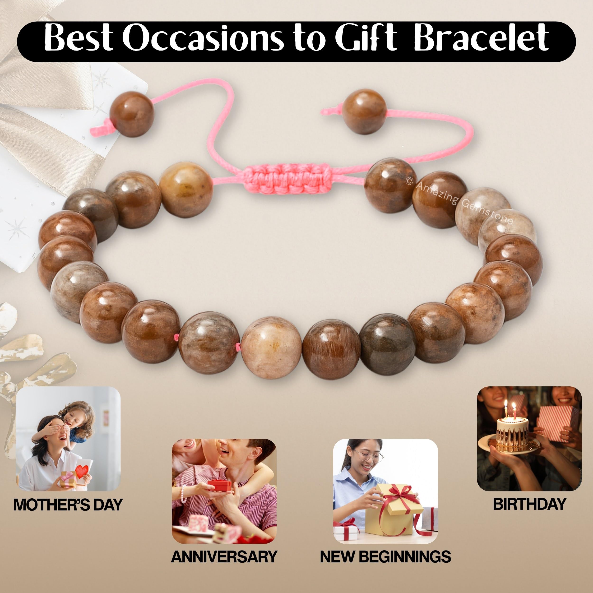 Amazing Gemstone Sunstone Bracelet includes authenticity certificate for added trust.