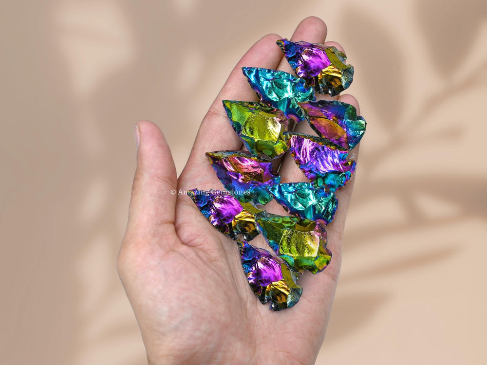 Amazing Gemstone arrowhead size 1 to 1.5 inches presented in velvet gift bag
