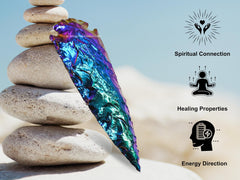 Amazing Gemstone titanium aura quartz arrowhead 3-4 inch size suitable for crafts