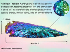 Amazing Gemstone titanium aura quartz arrowhead natural crystal with earthy tones for decor