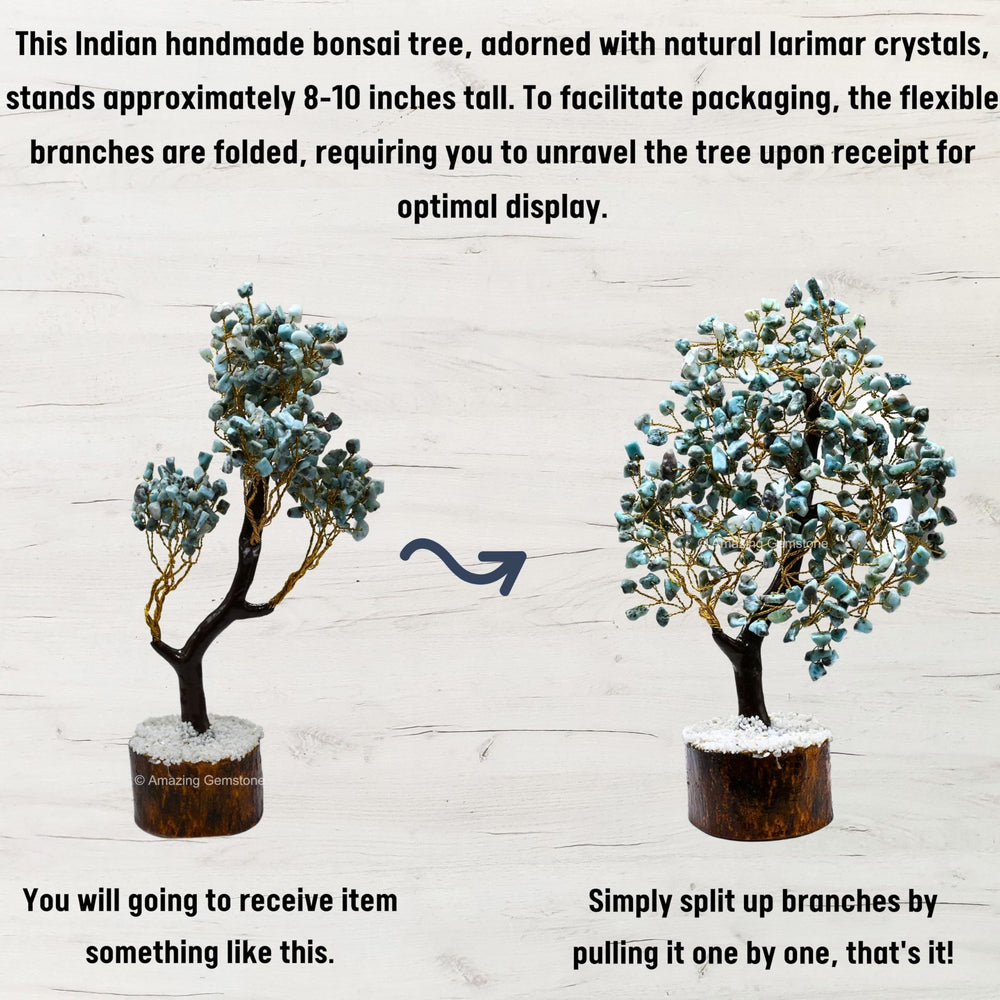 Amazing Gemstone Larimar Tree meditation space setup supports focused reflection.