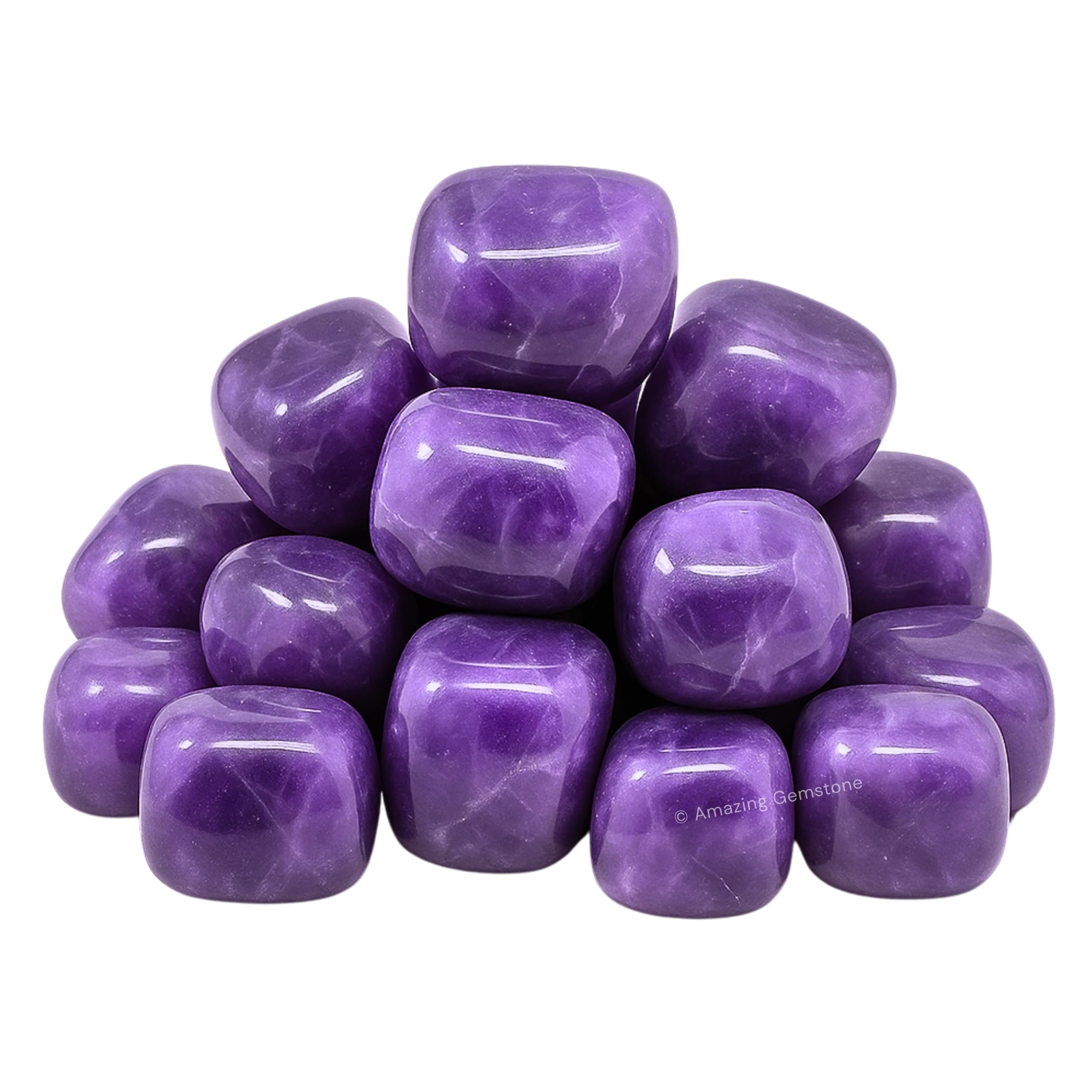 Amazing Gemstone tumbled amethyst stones for calm focus during study.