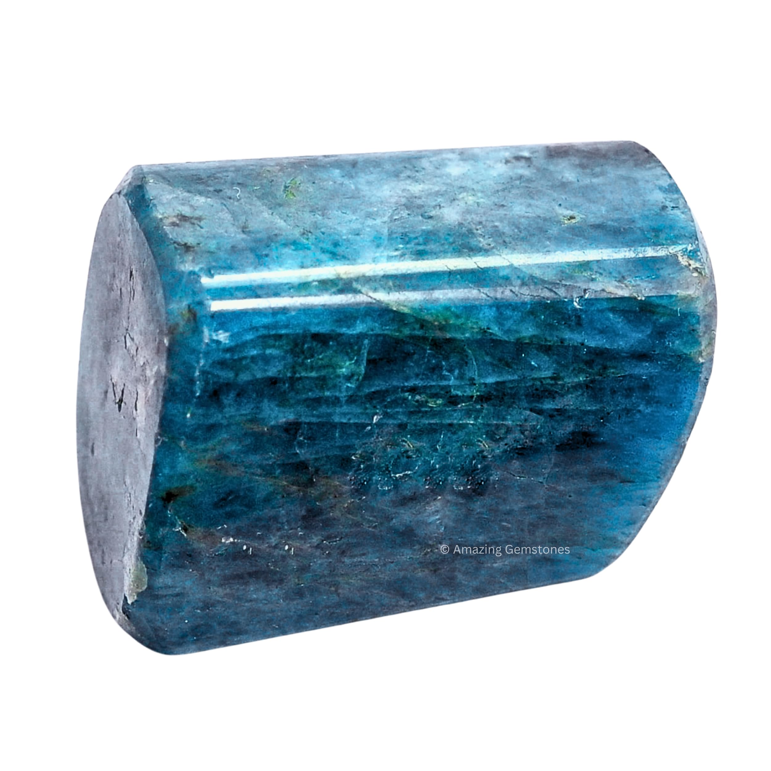 Amazing Gemstone tumbled apatite stones on display for crystal enthusiasts