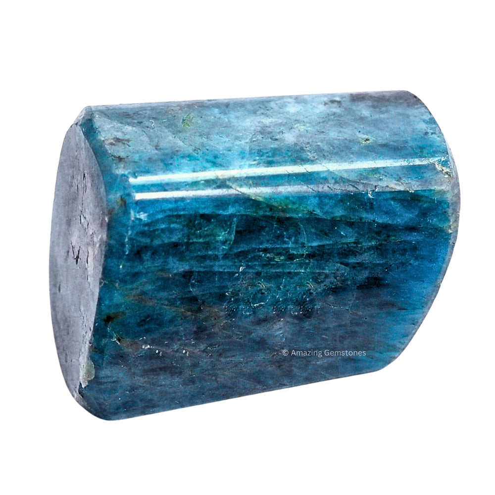 Amazing Gemstone tumbled apatite stones on display for crystal enthusiasts
