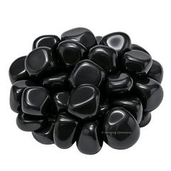 Amazing Gemstone tumbled black obsidian stones for tactile rituals and relaxation ambiance