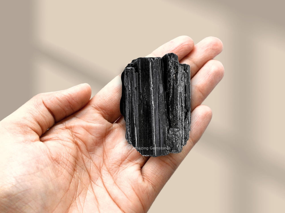 Amazing Gemstone turmalina negra regalo con certificado de autenticidad.