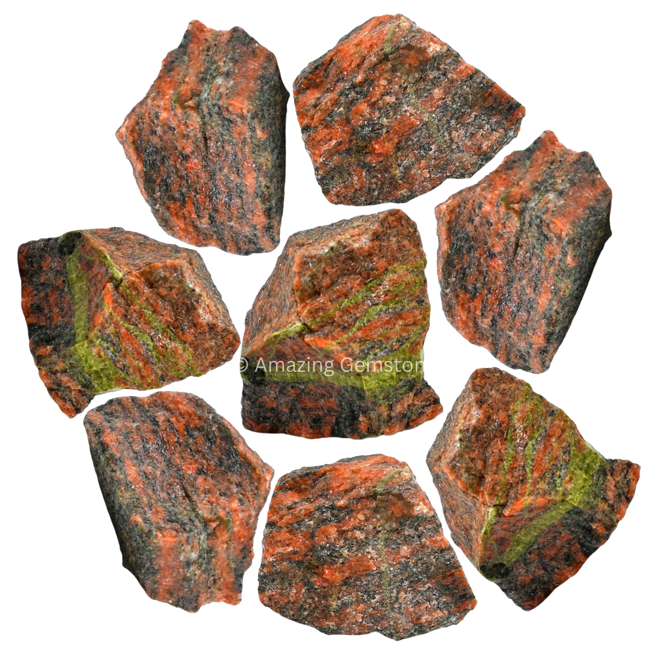 Amazing Gemstone unakite jasper raw crystals for DIY tumbling and mindful craft