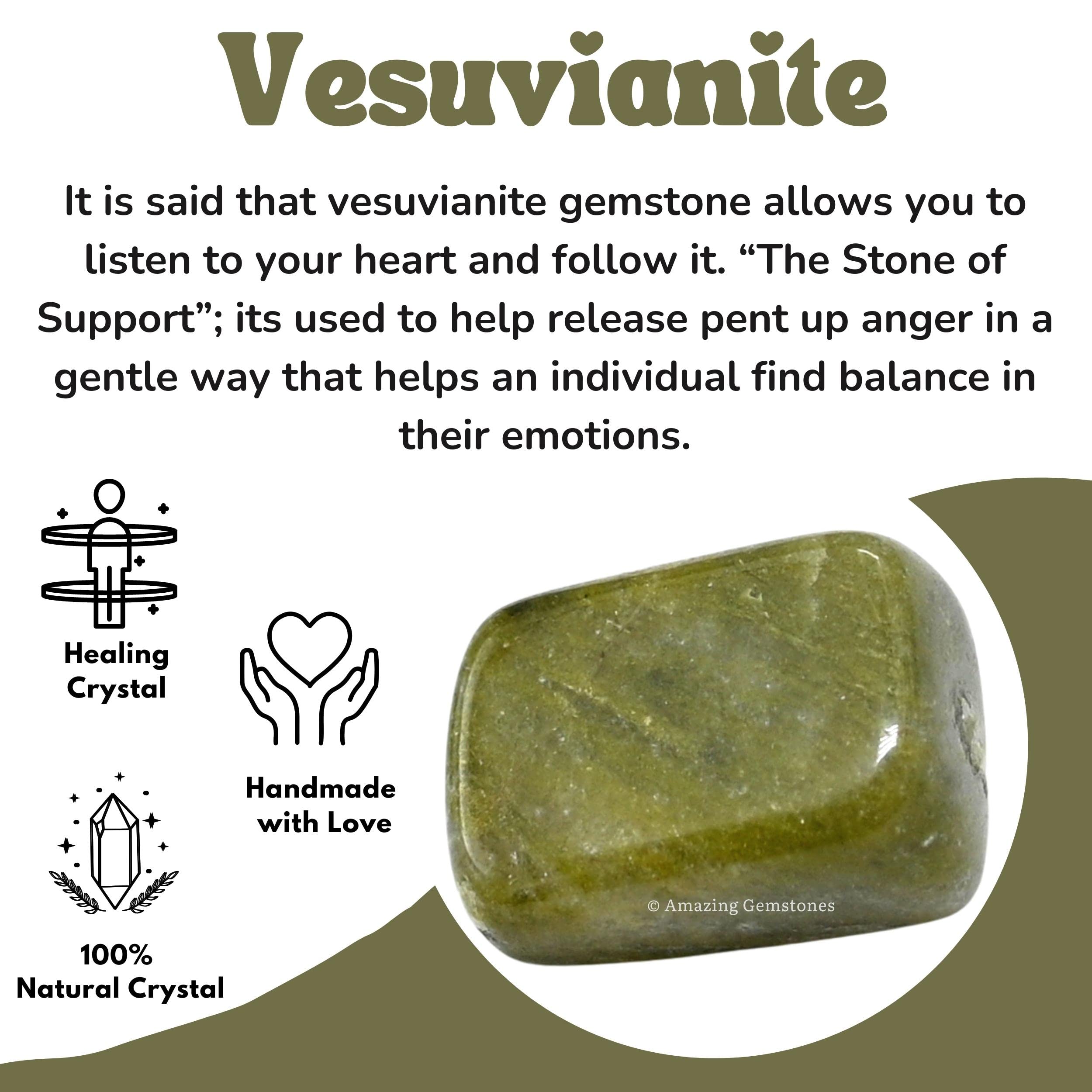 Amazing Gemstone Vesuvianite gemstone sets make thoughtful gifts and display pieces.