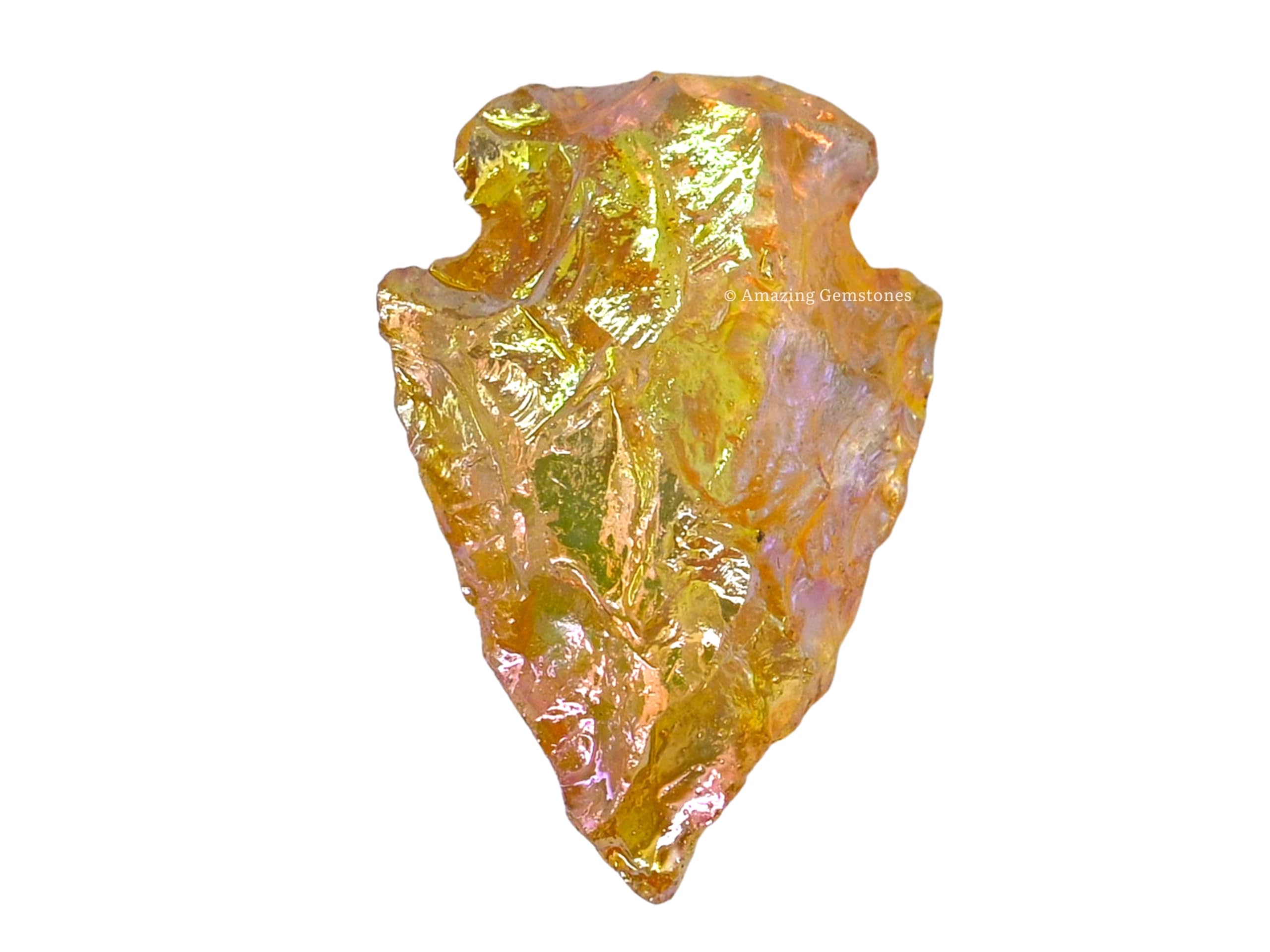 Amazing Gemstone yellow aura quartz arrowhead set of three for crafts