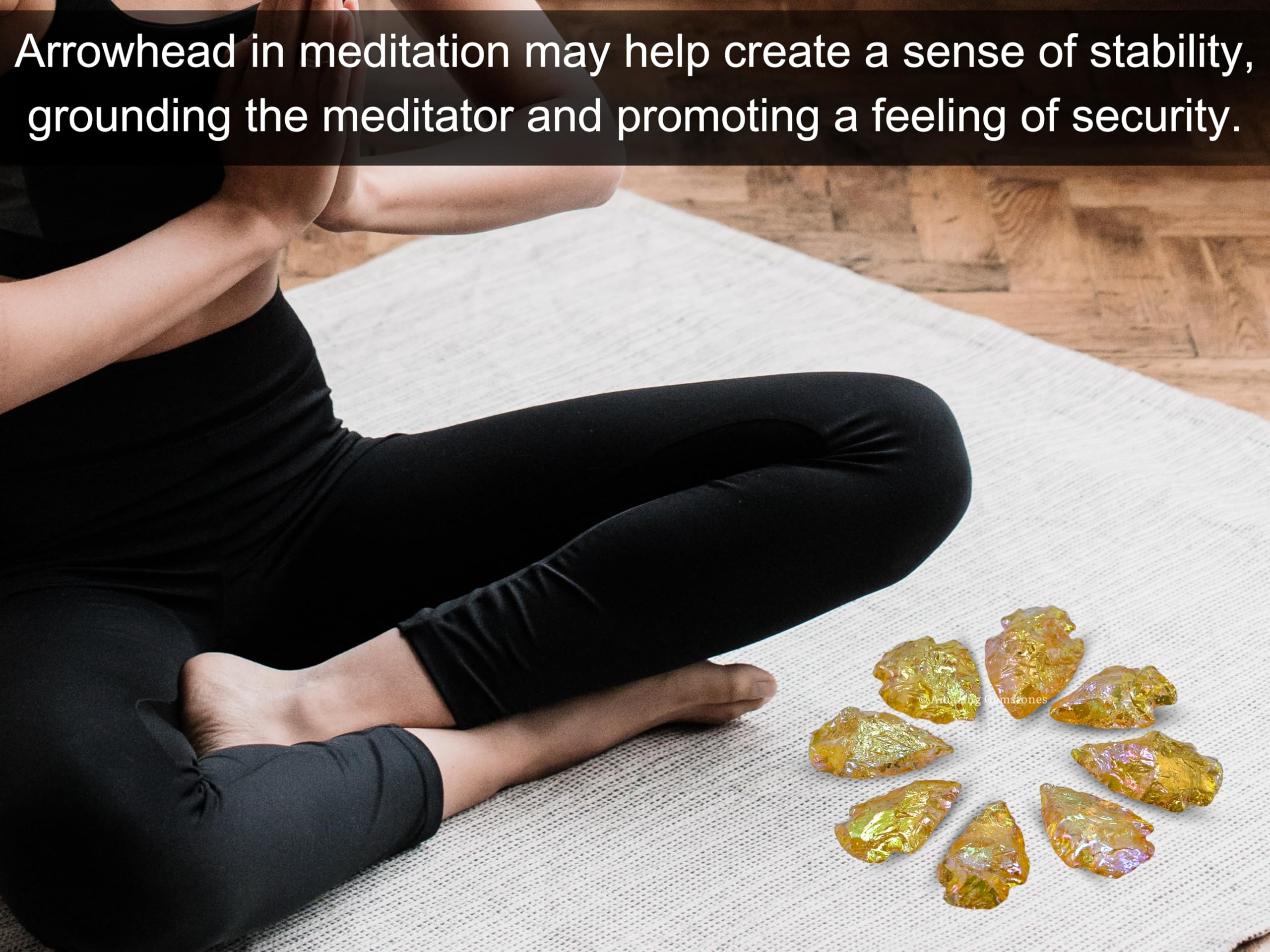 DIY project use of Amazing Gemstone yellow aura quartz arrowhead