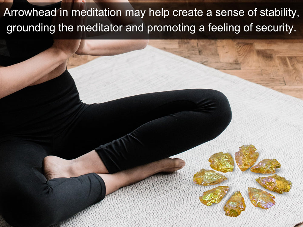 DIY project use of Amazing Gemstone yellow aura quartz arrowhead