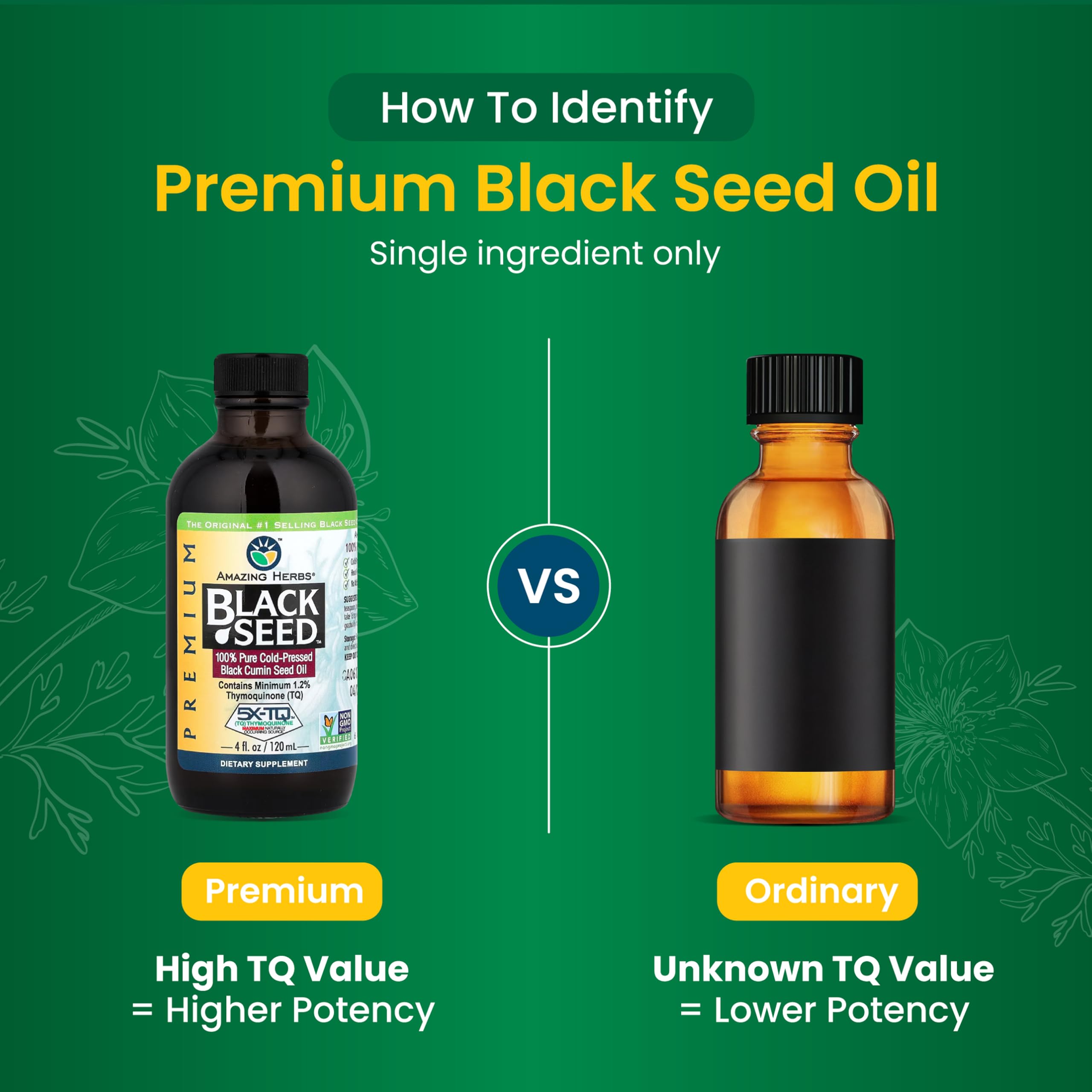 Amazing Herbs Black Seed Oil pack of 2 bottles for ongoing immune and digestive support.