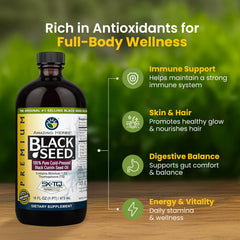Amazing Herbs Black Seed Oil pour bottle demonstrates easy dosing.
