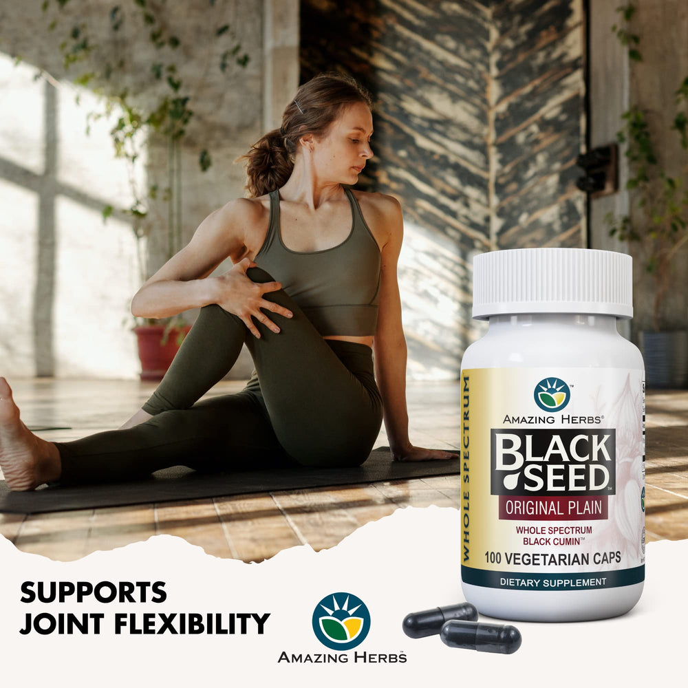 Amazing Herbs capsules arranged for daily routine and digestive support.
