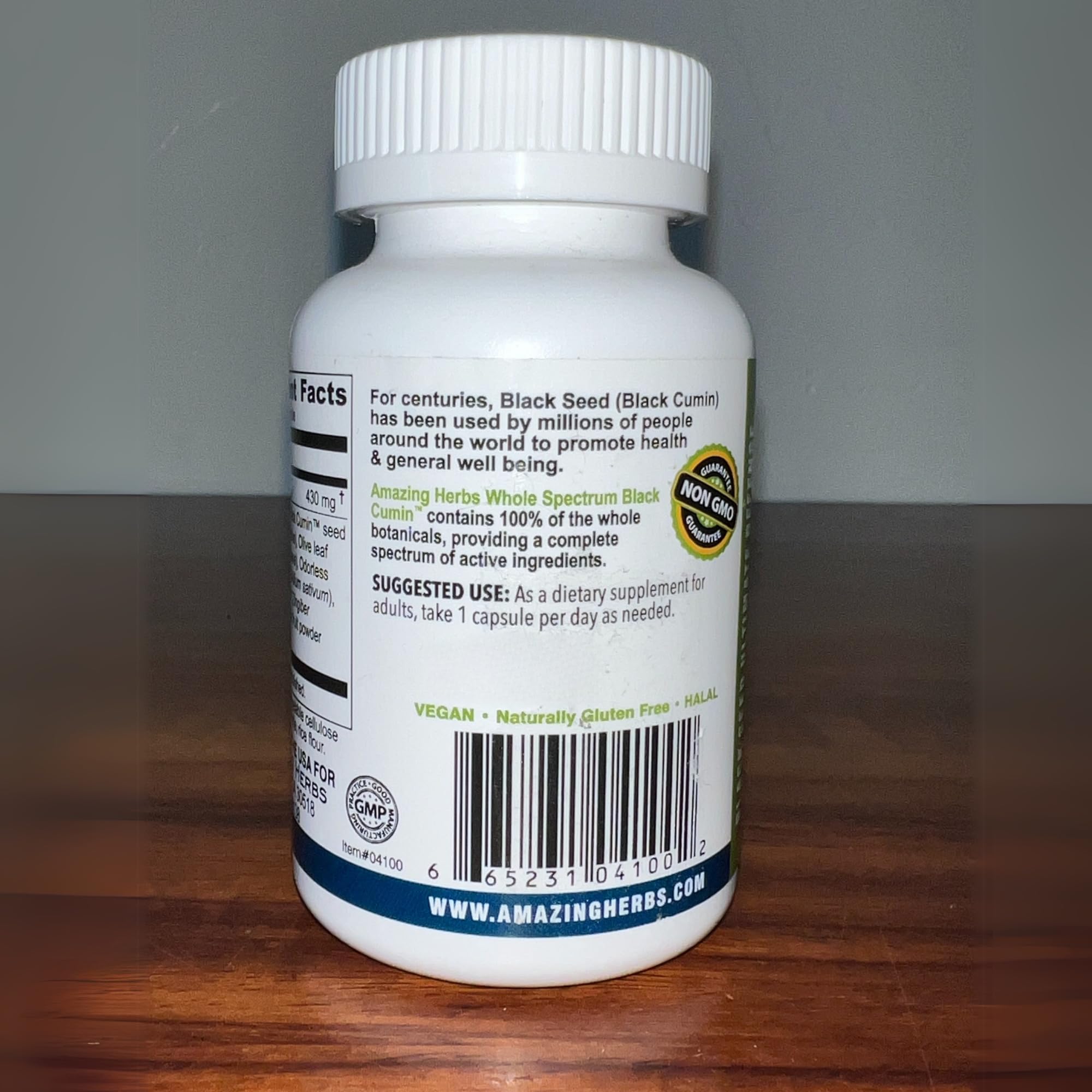 Amazing Herbs circulatory-respiratory-support capsules captured for everyday wellness