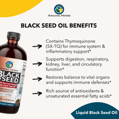 Amazing Herbs Egyptian Black Seed Oil dropper in use for convenient dosing.