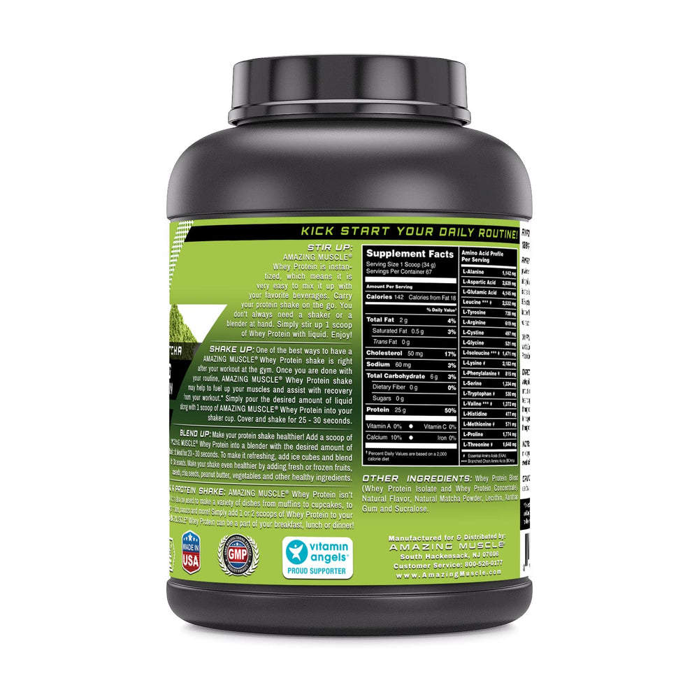 Amazing Muscle whey protein scoop ready for a quick protein boost