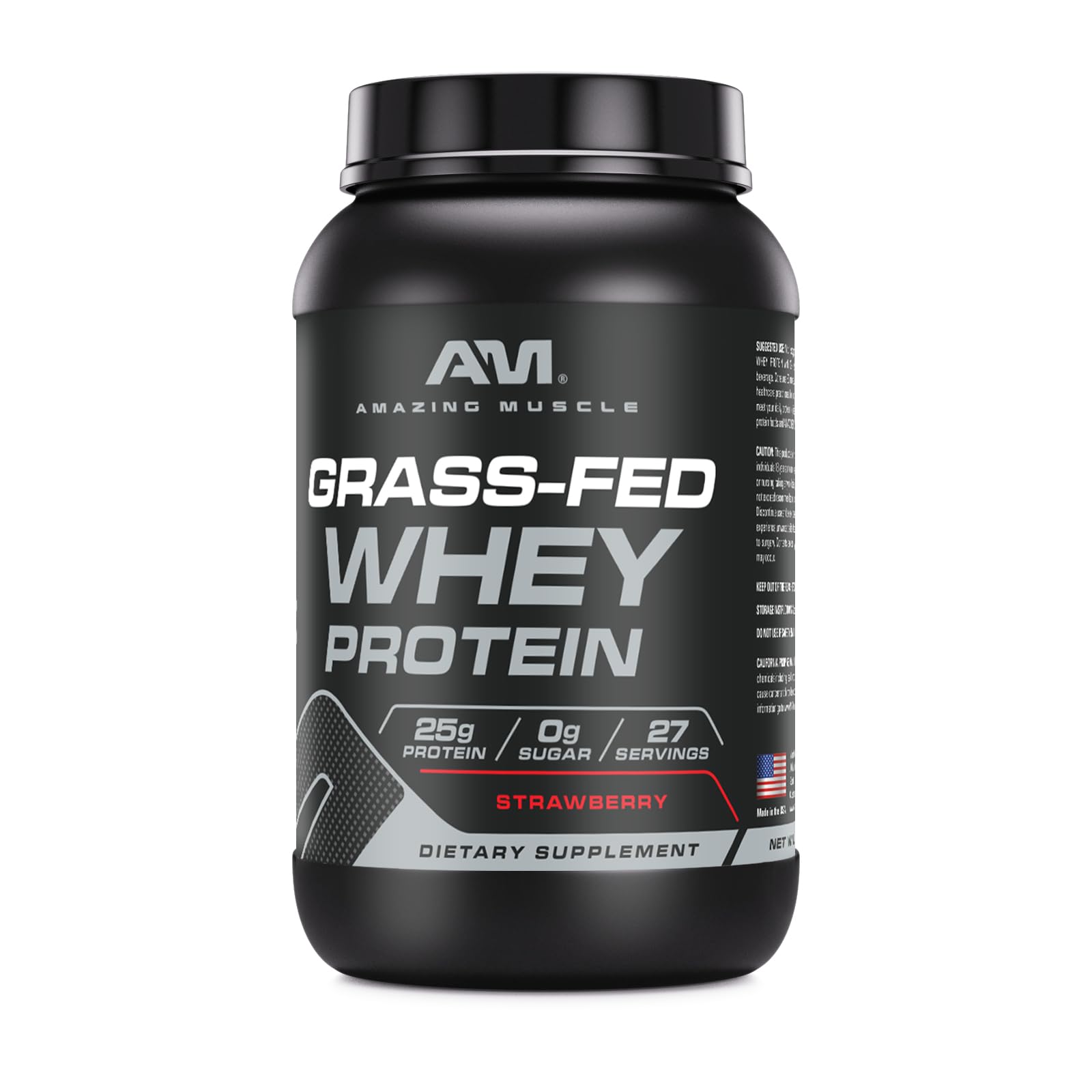 Amazing Muscle whey protein shake glass ready for post-workout drink.