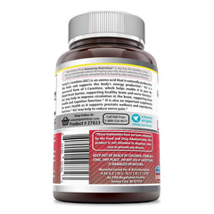 Close-up of acetyl L-carnitine HCl veggie capsules from Amazing Nutrition