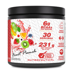 Amazing Nutrition Amazing BCAA 6000 scoop pours into a shaker for post-workout.
