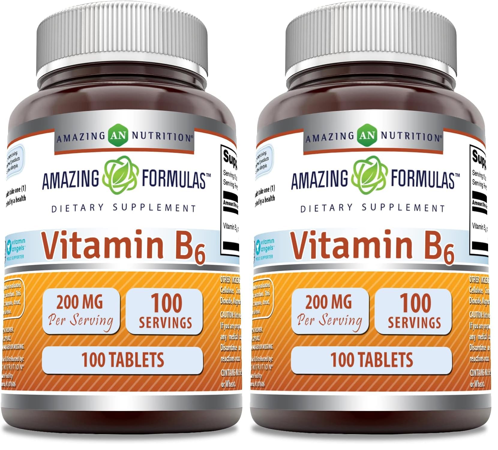 Amazing Formulas Vitamin B6 200mg bottle for daily supplement routine.