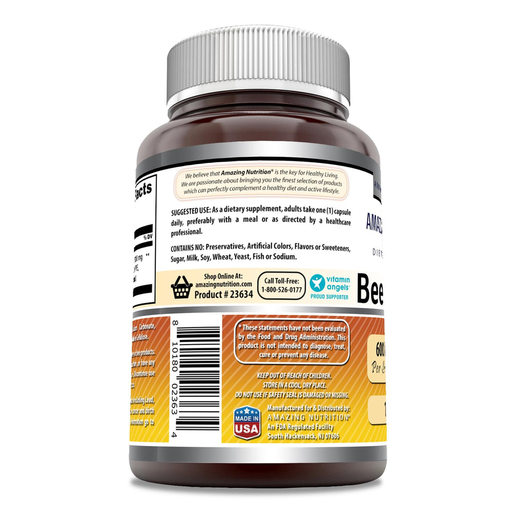 Close-up of Bee Propolis label highlighting ingredients and purity.
