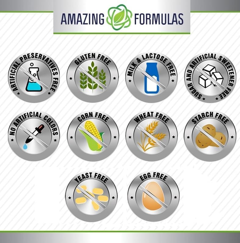 Amazing Nutrition beta-carotene GMP manufacturing label indicating quality standards