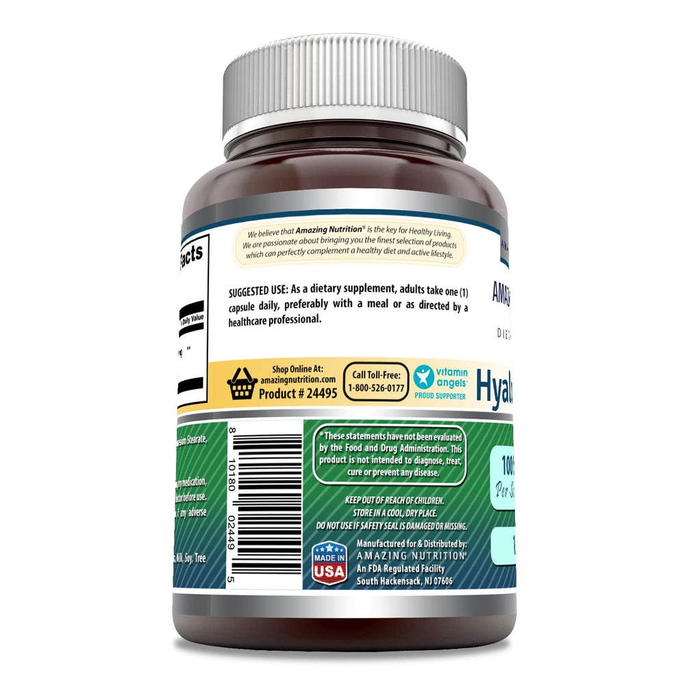 Capsules image shows easy-to-use daily hyaluronic acid capsules.