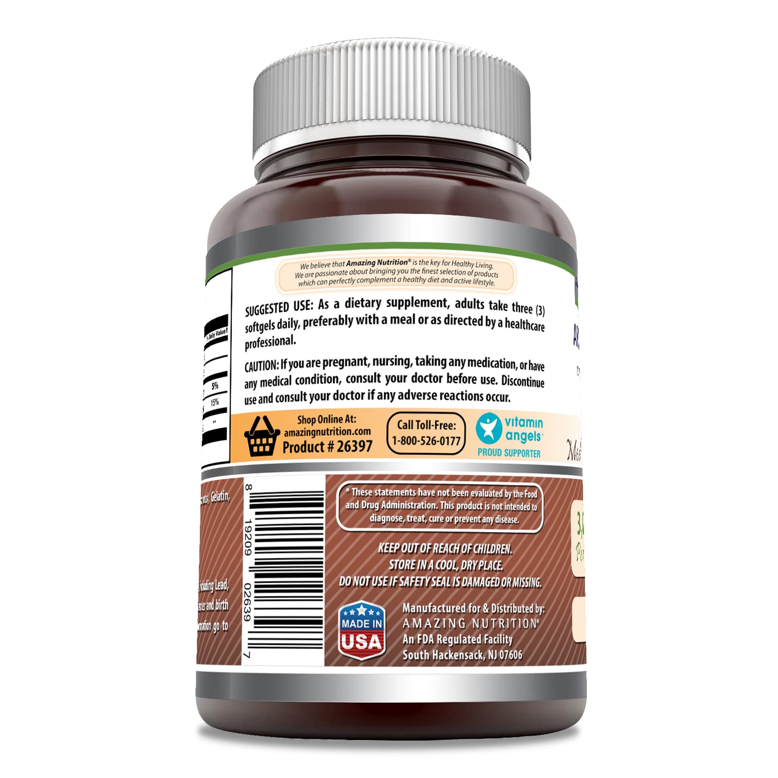 Amazing Nutrition MCT Oil Softgels capsules closeup showing smooth texture and form