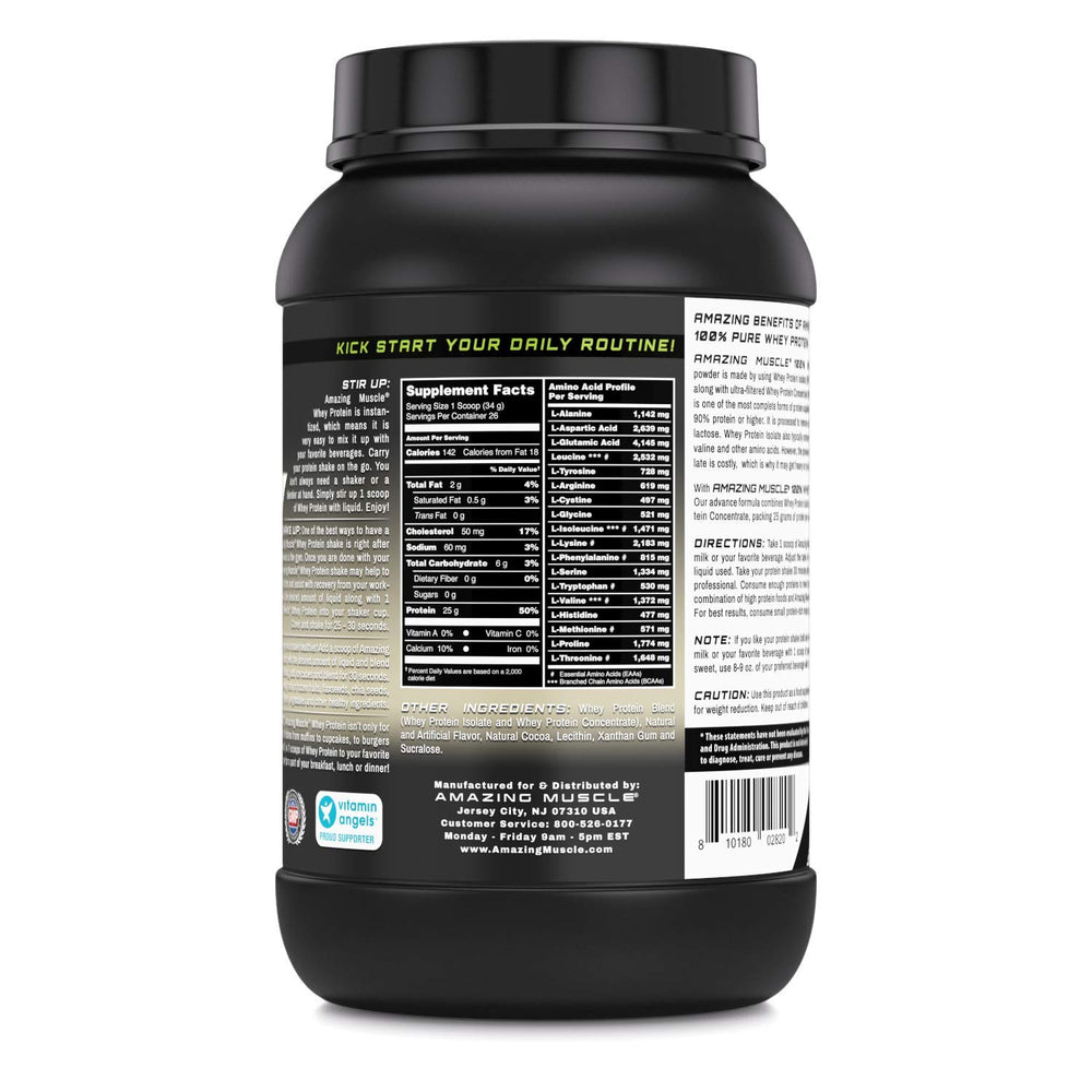 Amazing Nutrition Amazing Muscle whey powder emphasizes gluten free and non GMO formulation for clean nutrition