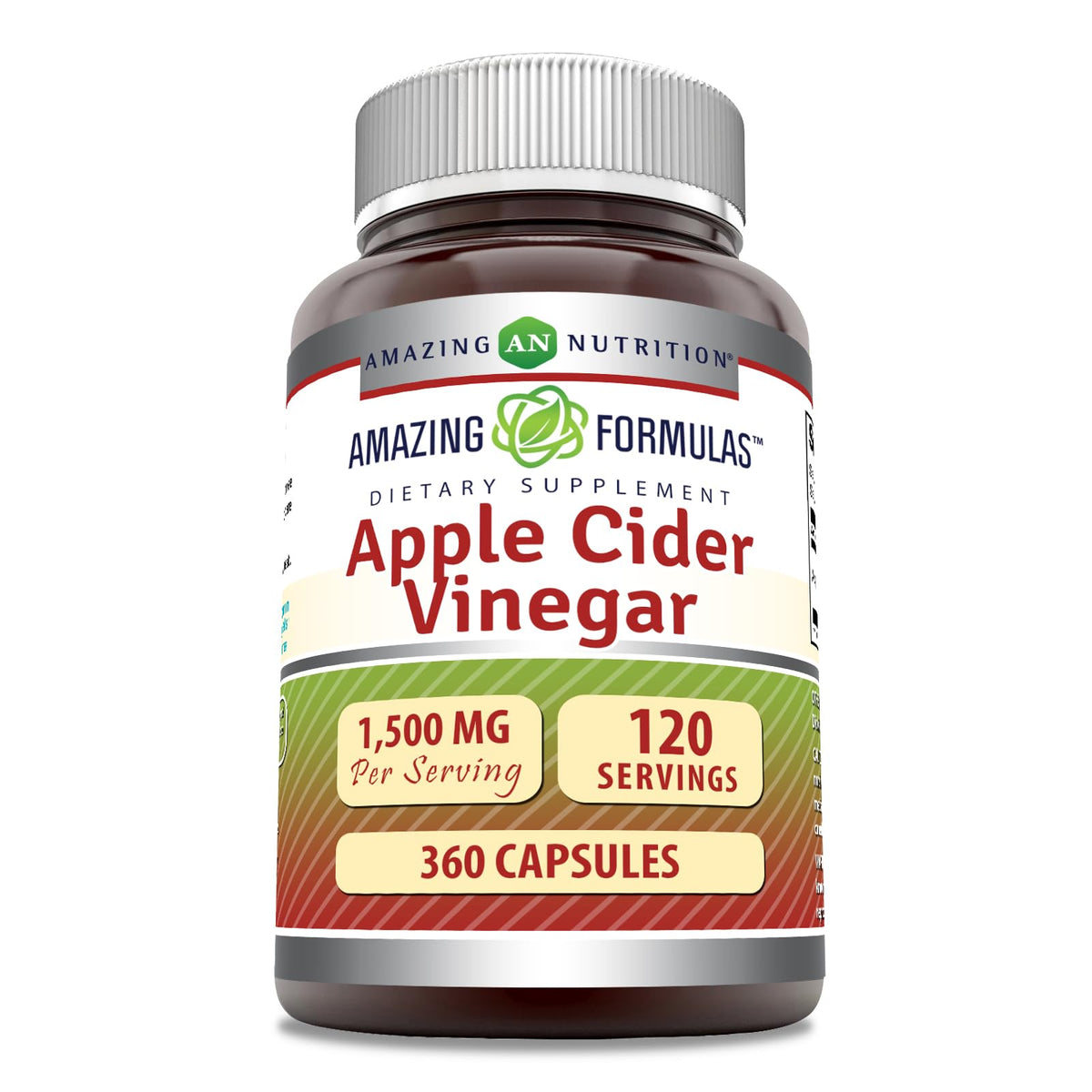 Amazing Nutrition Apple Cider Vinegar capsules pouring for easy daily use and convenient serving