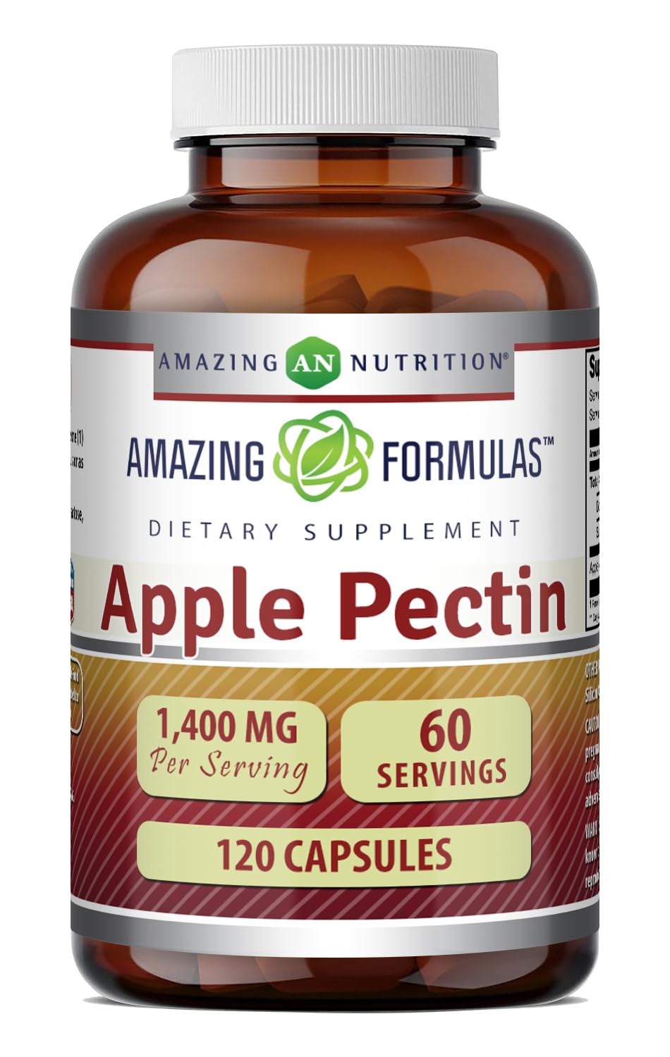 Amazing Nutrition front label showing product benefits and count