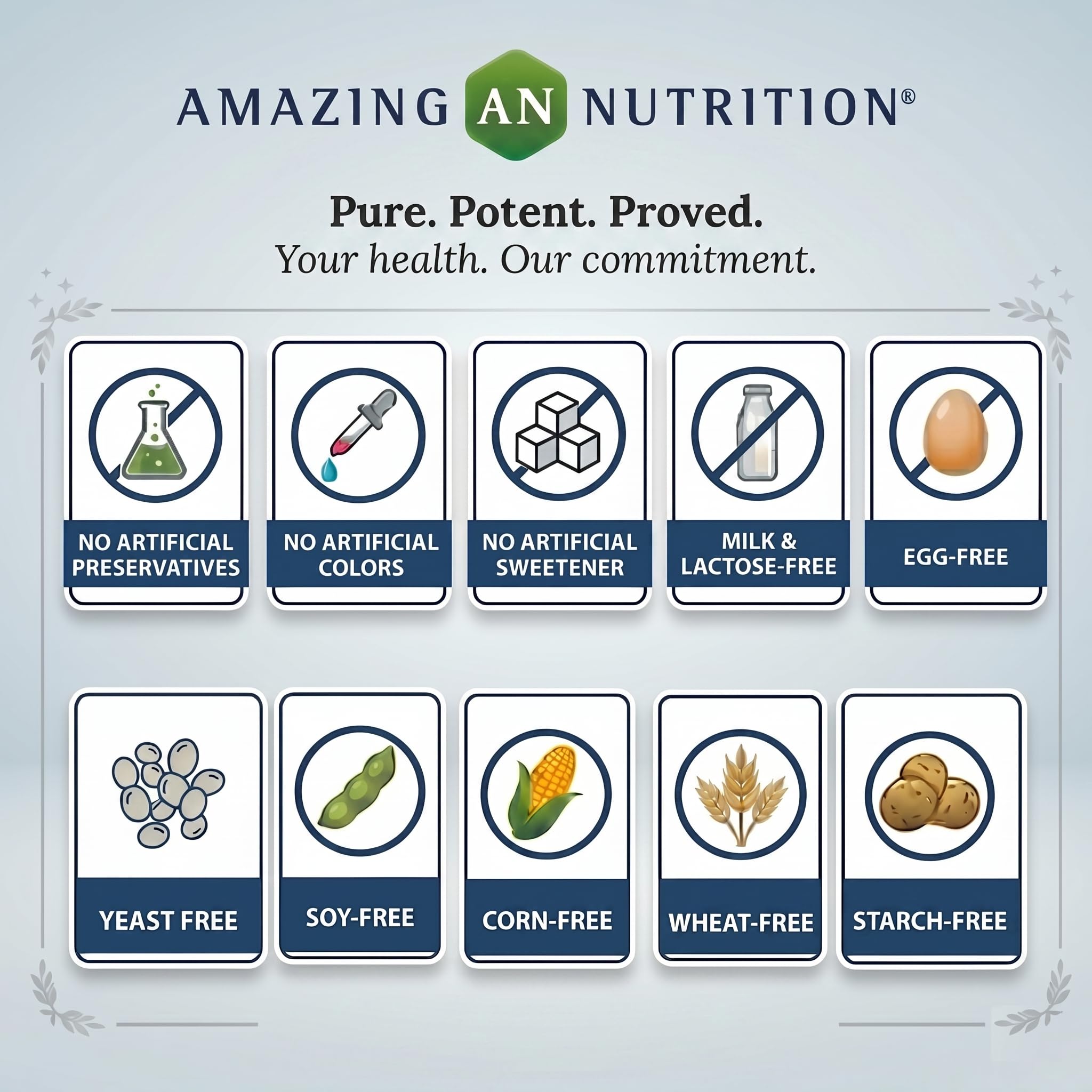 Amazing Nutrition supplement facts and ingredient label in clear detail
