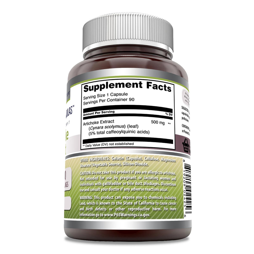 Amazing Nutrition Artichoke Extract manufactured to GMP standards for purity.