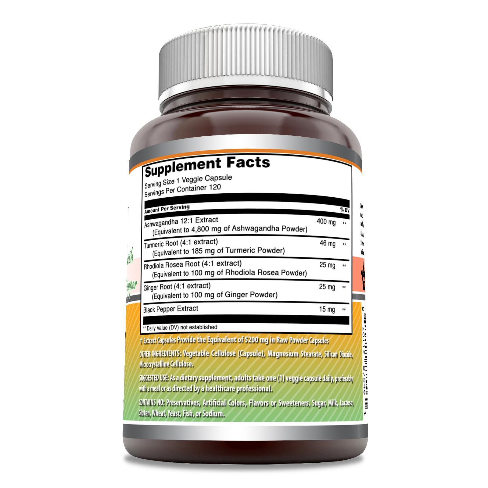Amazing Nutrition Ashwagandha capsules close-up for daily supplementation