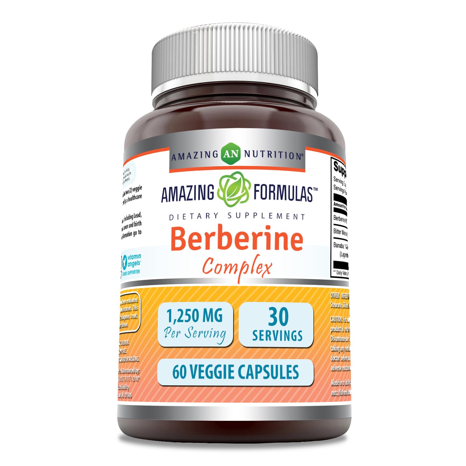 Amazing Nutrition berberine-bitter-melon-banaba bottle front for daily support