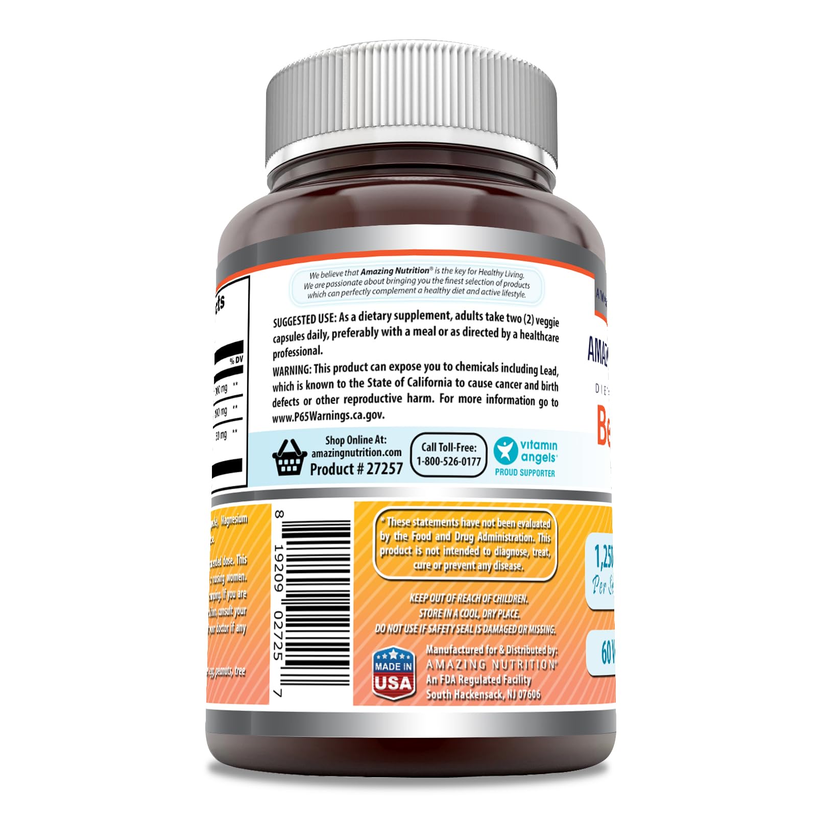 Amazing Nutrition berberine-bitter-melon-banaba label closeup highlighting ingredients