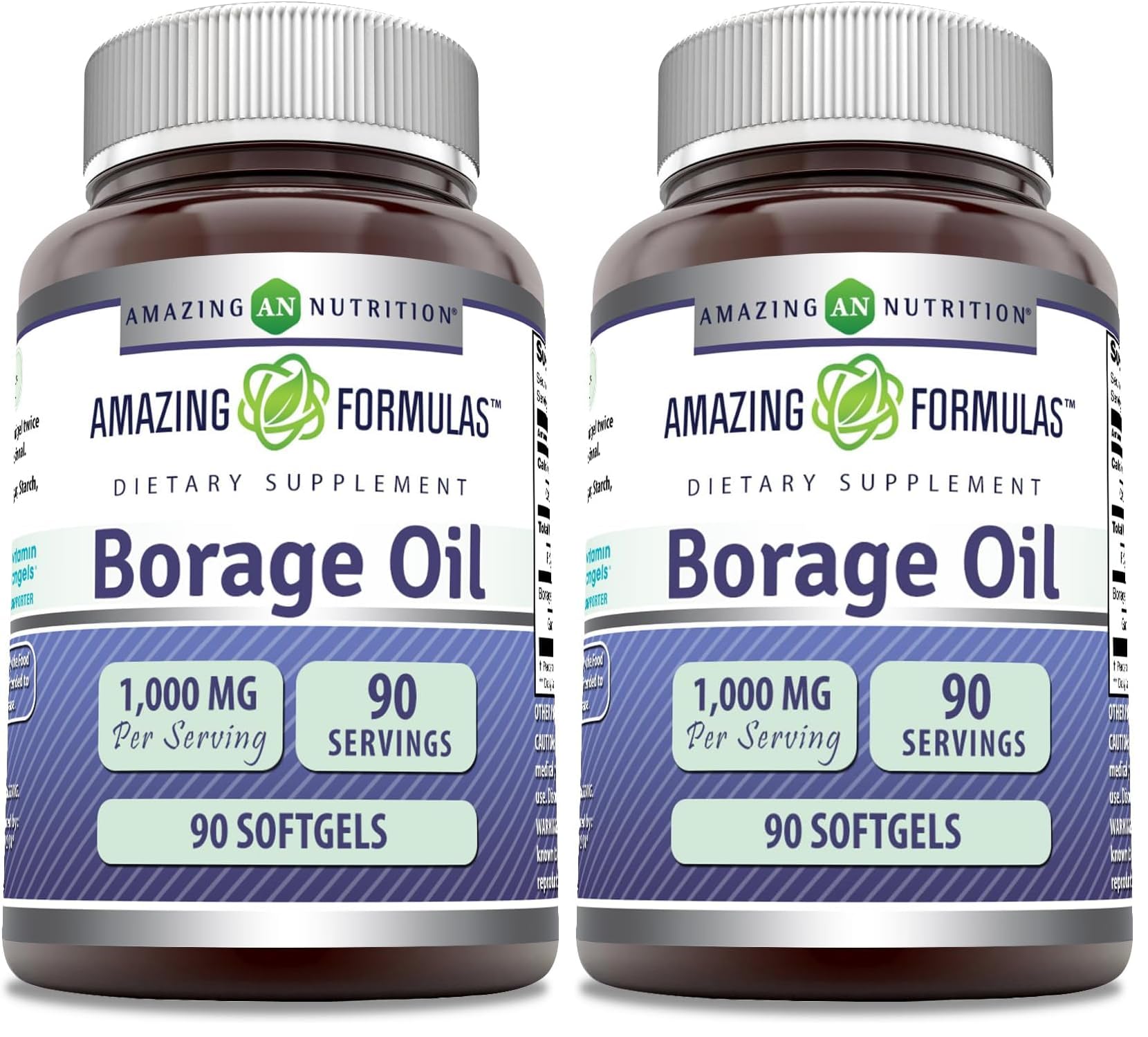 Amazing Nutrition Borage Oil Softgels bottle for easy daily supplementation