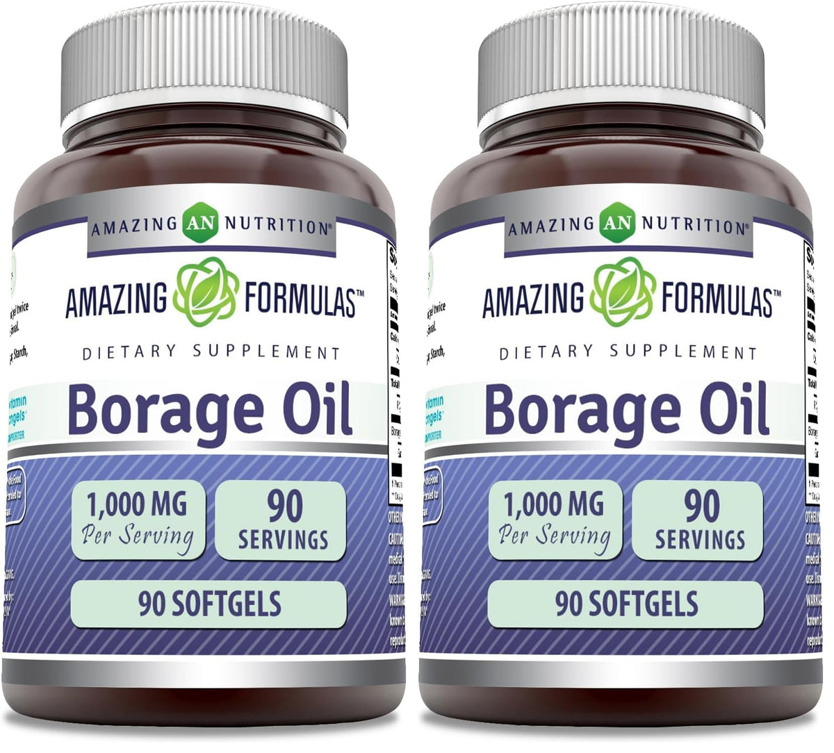 Amazing Nutrition Borage Oil Softgels bottle for easy daily supplementation