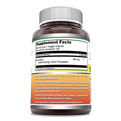 Amazing Nutrition bromelain capsules; vegetarian-friendly veggie capsules for easy use