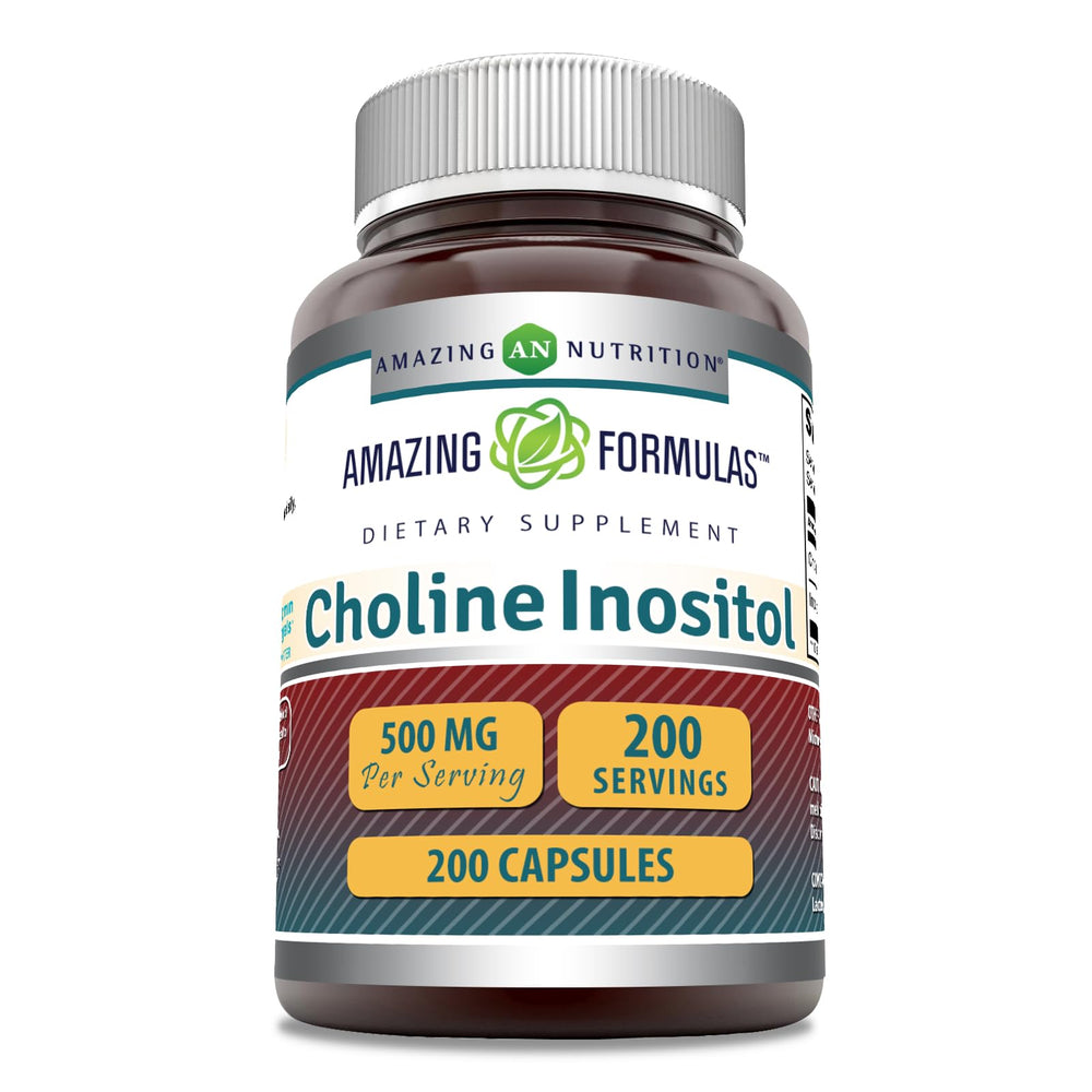 Amazing Nutrition choline and inositol bottle front for daily wellness support