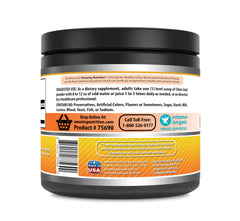 Amazing Nutrition citric acid powder poured into cup; versatile for baking and canning tasks