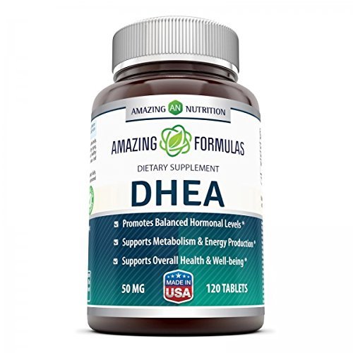 Dosage measure image for Amazing Nutrition DHEA 100 mg two-tablet serving