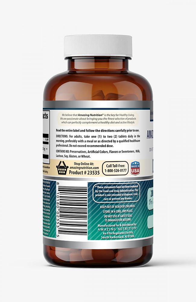 Amazing Nutrition DHEA tablets closeup for convenient daily support