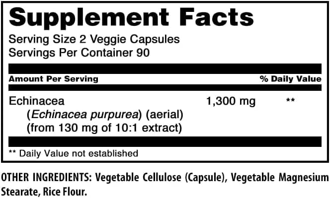 Made in USA badge on Amazing Nutrition Echinacea 1300mg packaging