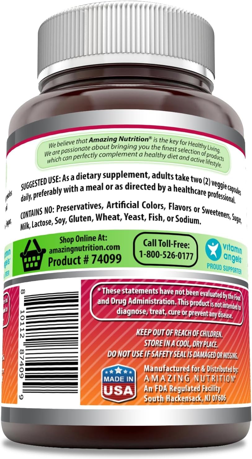 Veggie capsules of Amazing Nutrition Echinacea 1300mg for easy daily use