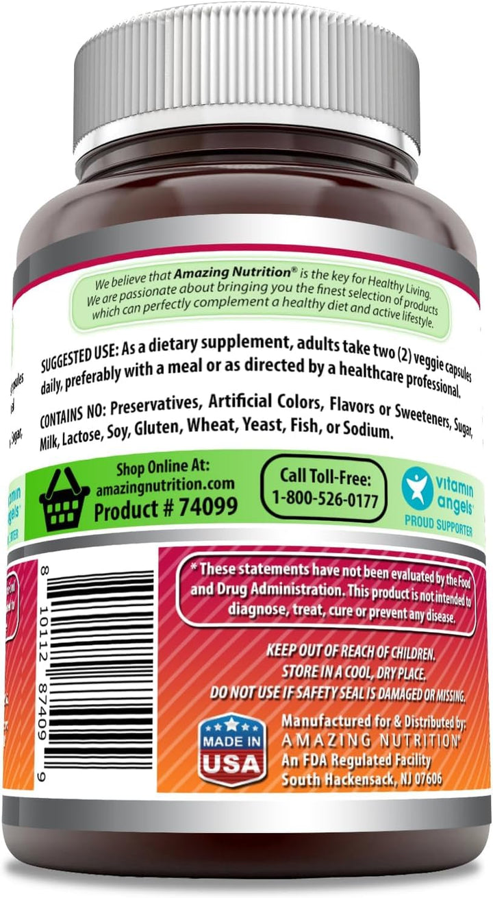 Veggie capsules of Amazing Nutrition Echinacea 1300mg for easy daily use